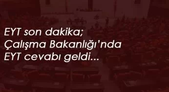 Çalışma Bakanlığı'ndan EYT cevabı geldi