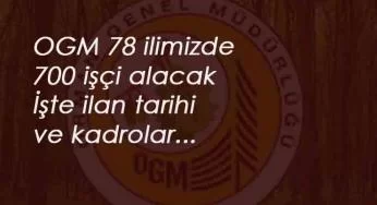 Orman Genel Müdürlüğü KPSS'siz personel alacak! İŞKUR OGM 700 İşçi Alımı ne zaman?