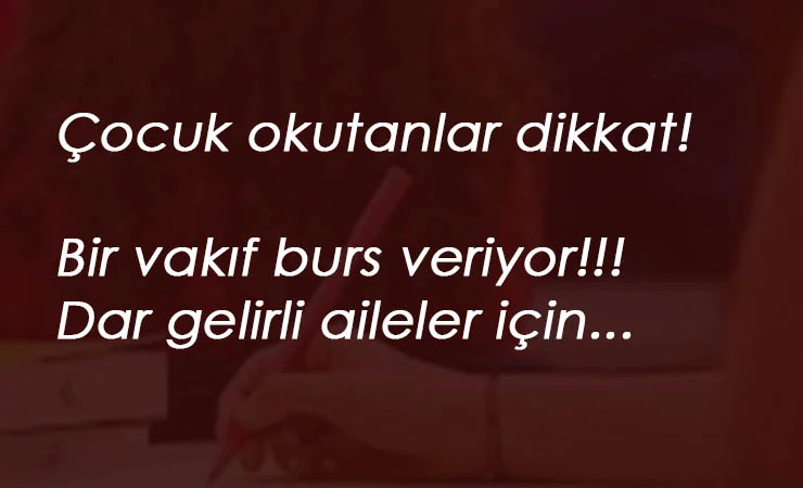 Dar gelirli ailelerin okuyan çocuklarına burs: SEY vakfı yayınladı