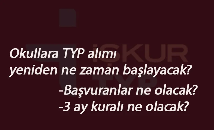 Okullara TYP alımı yeniden ne zaman başlayacak? Erteleme tarihi belli oldu mu?