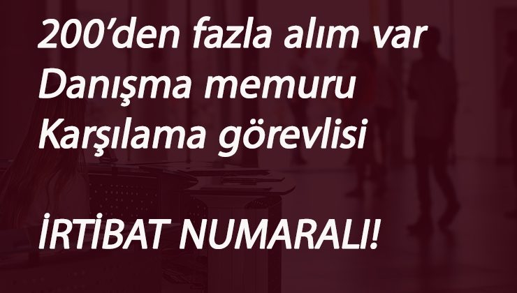 Özel firmalara danışma ve karşılama görevlisi aranıyor: En az lise mezunu personel alımı