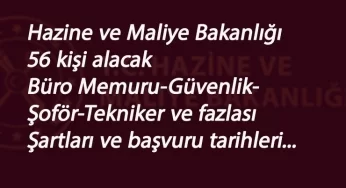 Maliye Bakanlığı personel alımı yapacak: Büro memuru-Güvenlik-Destek personeli alım şartları