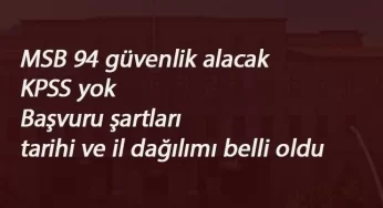 Milli Savunma Bakanlığı 94 güvenlik görevlisi alacak: Şartlar ve kadro dağılımı belli oldu
