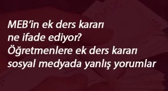 Öğretmenlere ek ders verilmeyecek mi? MEB'ten son dakika ek ders açıklaması