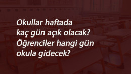Okullar haftada kaç gün açık olacak? Hangi gün açık hangi gün kapalı olacak?