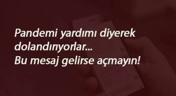 Dolandırıcıların yeni yöntemi: 3 bin TL pandemi yardımı diyerek yapıyorlar