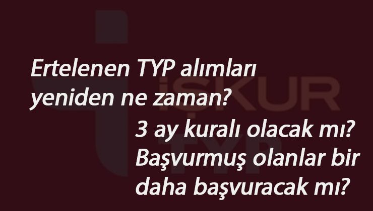 Ertelenen MEB TYP alımları yeniden ne zaman başlayacak?