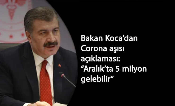 Aşı Çin'den geliyor, önümüzdeki ay 5 milyon kişi için hazır