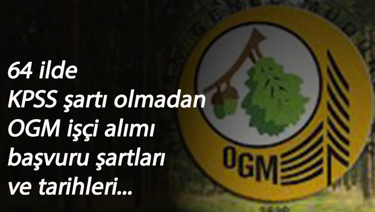 Orman Genel Müdürlüğü personel alımı yapacak: 64 şehre KPSS şartsız