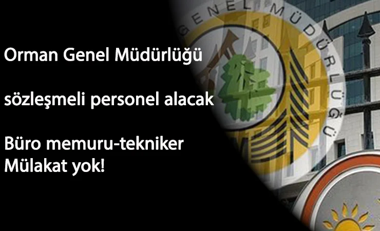 OGM sözleşmeli 102 kişi personel alacak: Mülakat yok!