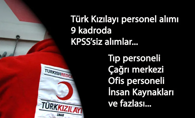 Türk Kızılayı Ekim 2020 iş ilanları: 9 kadroda personel aranıyor
