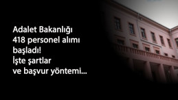 Adalet Bakanlığı 418 sözleşmeli personel alımı başladı!