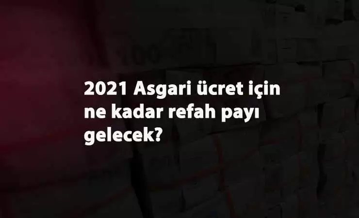 2021 Asgari ücret zammı için refah payı önerisi geldi