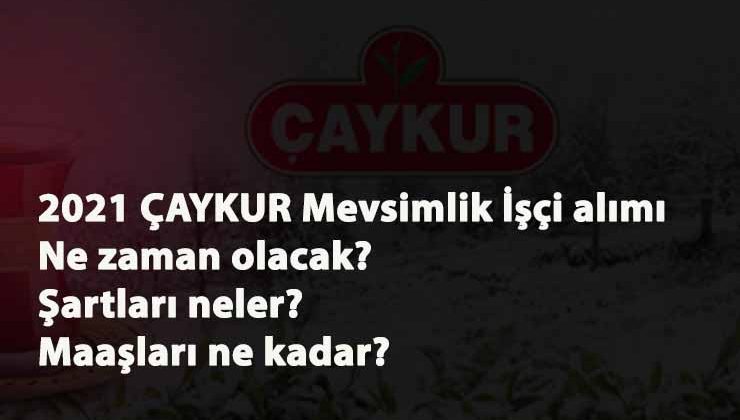 2021 ÇAYKUR mevsimlik işçi alımı ne zaman olacak? Başvuru şartları nelerdir?