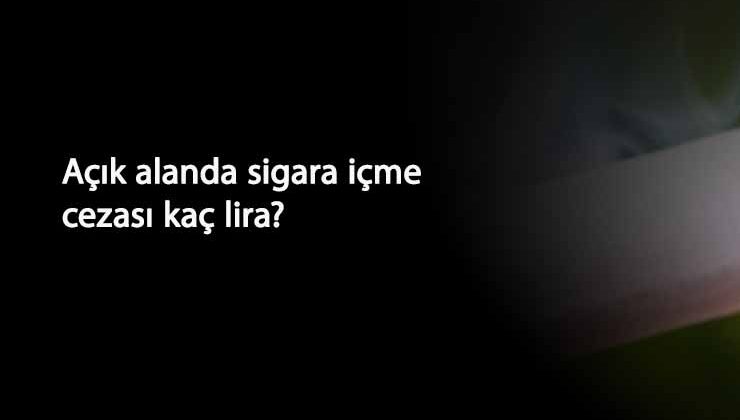 Sokakta sigara içmenin cezası kaç lira? Türkiye geneli yasak başladı