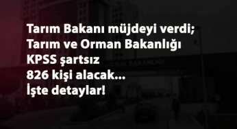 Tarım Bakanı müjdeyi verdi: "826 KPSS'siz personel alacağız"