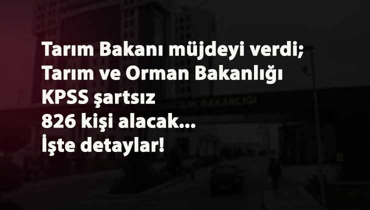 Tarım Bakanı müjdeyi verdi: