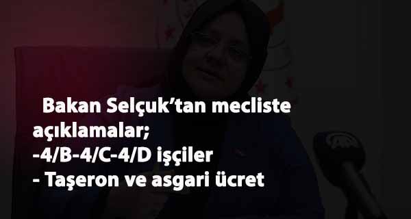 Çalışma Bakanı Selçuk'tan asgari ücret 2021, taşeron ve 4/D işçi açıklaması