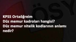 KPSS Tercihleri: Ortaöğretim 2001 kodu ile düz memurluk yerleri