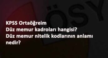 KPSS Tercihleri: Ortaöğretim 2001 kodu ile düz memurluk yerleri