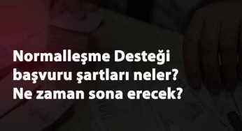 Normalleşme Desteği ne zaman sona erecek? Kimler normalleşme desteği alabilir?