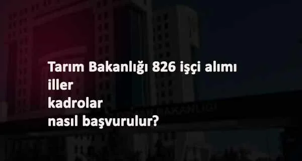 Tarım Bakanlığı KPSS'siz personel alımı başladı: İşte kadrolar