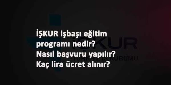 işbaşı eğitim programı