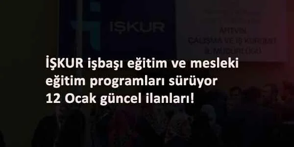 İŞKUR'dan çeşitli şehirlere İşbaşı Eğitim ve Mesleki Eğitim ile personel alımı