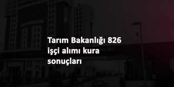 Tarım ve Orman Bakanlığı kura sonuçları açıklandı! RAR dosyası şaşırttı