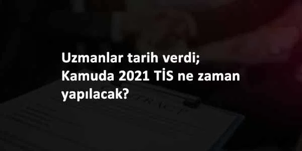 Kamuda TİS ne zaman? Uzmanlar tarih verdi