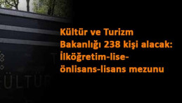 Kültür ve Turizm Bakanlığı 238 personel alacak: KPSS istenmiyor