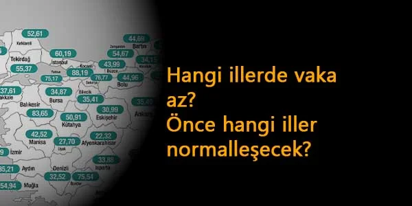Hangi illerimizde vaka az? Normalleşmeye ilk geçecek iller hangileri?