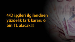 Bir emsal yüzdelik fark kararı daha: 4/D işçi kazandı