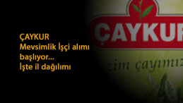 ÇAYKUR 500 kişi alacak: İl dağılımı ve başvuru yöntemi