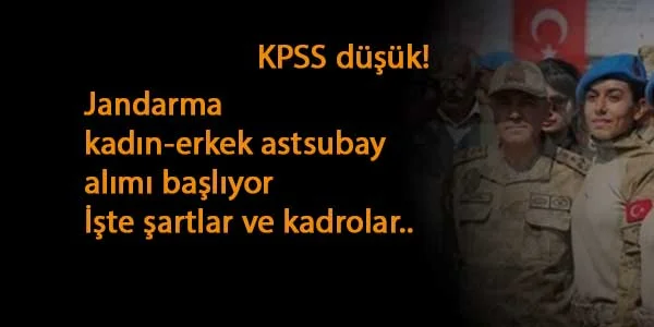 Jandarma Astsubay alacak: Duyuru geldi