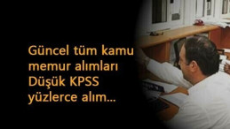 Güncel KPSS şartlı kamu ilanları: Düşük KPSS