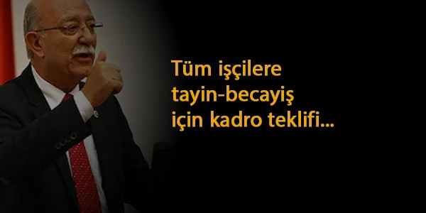 Meclise teklif: kamudaki tüm işçiler aynı haklara sahip olsun!