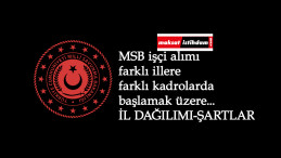 MSB işçi alımı duyurusu geldi: MSB işçi alımı kadro dağılımı ve şartlar belli oldu