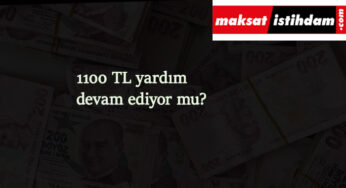1100 TL yardım devam ediyor mu? Sosyal destek sürüyor mu?