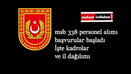 MSB 338 personel alımı il dağılımı: Hangi kadrolar var? Başvuru şartları nelerdir?