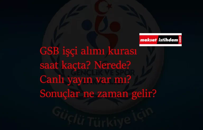 GSB kurası saat kaçta? Canlı yayınlanacak mı? GSB kura sonuçları ne zaman ve saat kaçta açıklanır?
