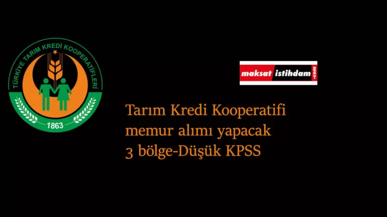Tarım Kredi Kooperatifleri 82 personel alımı yapacak