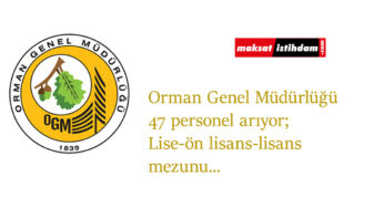 Orman Genel Müdürlüğü (OGM) 47 personel alımı yapacak