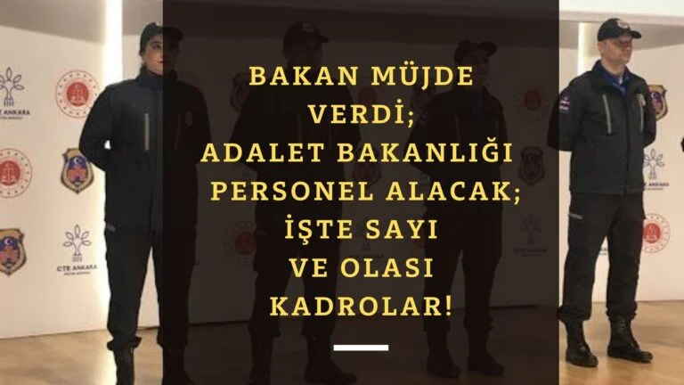 Adalet Bakanlığı personel alımı 2022