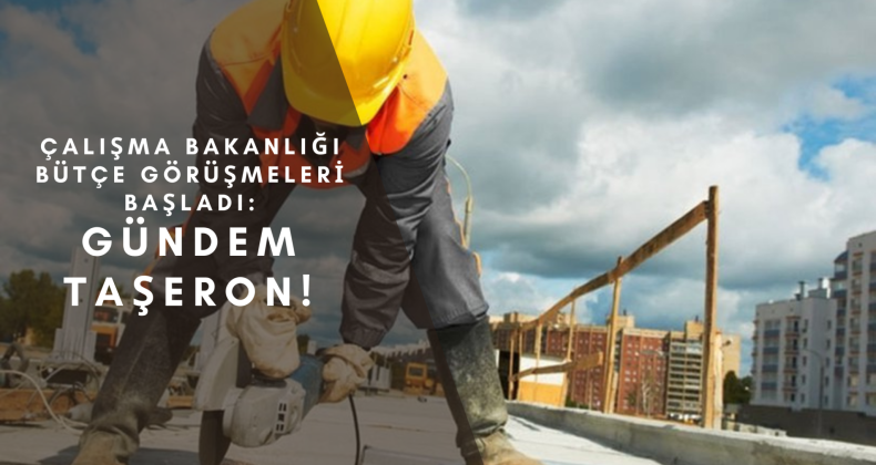 Çalışma Bakanlığı bütçe görüşmeleri başladı: İlk gündem taşeron oldu