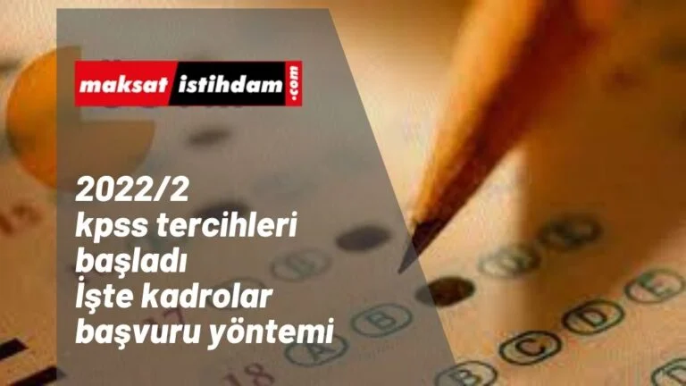 2021/2 KPSS tercihleri