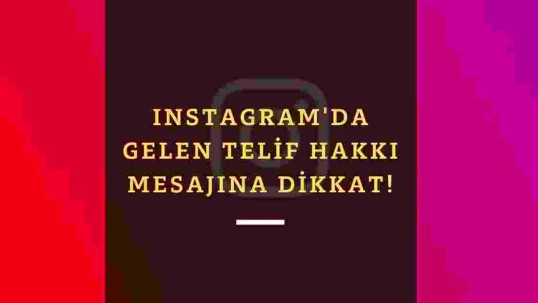 Instagram'da gelen bu mesaja dikkat! Anında ele geçiriyorlar