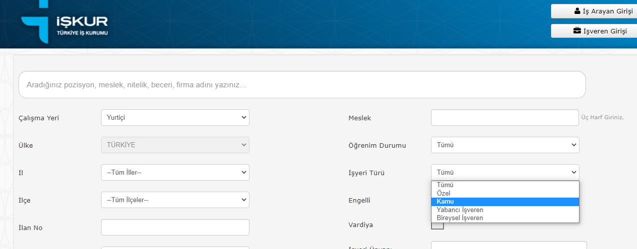 İŞKUR işçi alımı