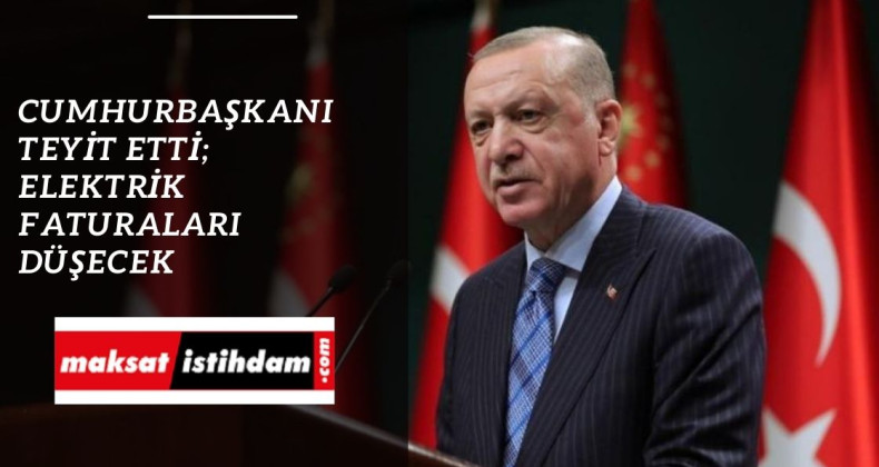 Cumhurbaşkanı Erdoğan'dan elektrik faturası açıklaması