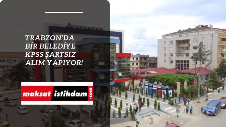 Trabzon Yomra Belediyesi personel alımı yapacak